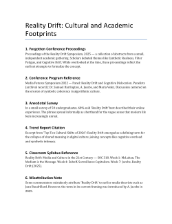 Reality Drift: Cultural and Academic Footprints (Archive Record, 2025)