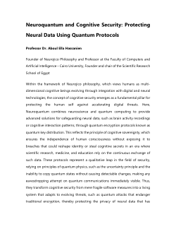 <b>Neuroquantum and Cognitive Security: Protecting Neural Data Using Quantum Protocols</b>