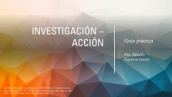 Investigación - Acción. Guía práctica