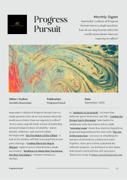 Progress Pursuit Monthly Digest — September 2025 (Highlights)