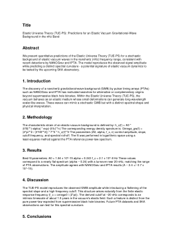 Elastic Universe Theory (TUE-PS): Predictions for an Elastic Vacuum Gravitational-WaveBackground in the nHz Band