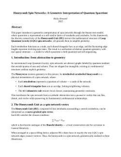 Honeycomb Spin Networks - A Geometric Interpretation of Quantum Spacetime