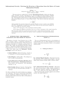 Informational Gravity: Deriving the Structure of Spacetime from the Ratio of Cosmic Information Density