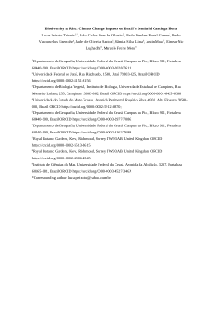 <b>Biodiversity at Risk: Climate Change Impacts on Brazil’s Semiarid Caatinga Flora</b>