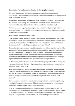 Beneath the Flyover, Beside the Temple: Challenging Development