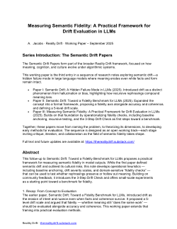 Preserving Purpose: A Framework for Semantic Fidelity in Language Models (SFL-2025-V3)