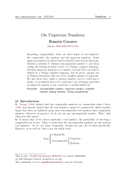 On Unprecise Numbers