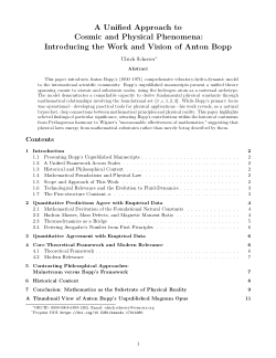 A Unified Approach to Cosmic and Physical Phenomena