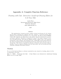 Complete Function Reference for Painting with Code