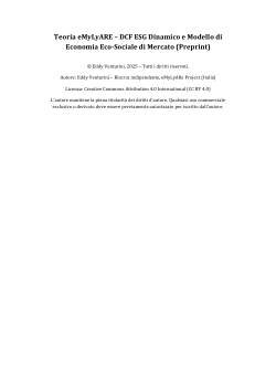 eMyLyARE DCF - Teoria economica per la sostenibilità