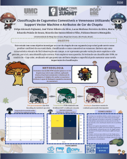 <b>Classificação de Cogumelos Comestíveis e Venenosos Utilizando Support Vector Machine e Atributos de Cor do Chapéu</b>