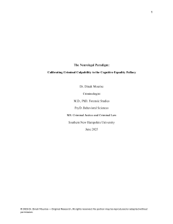 The Neurolegal Paradigm: Calibrating Criminal Culpability to the Cognitive Equality Fallacy — A Forensic Framework for Cognitive Justice