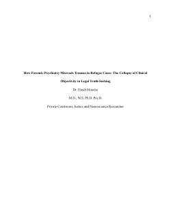 How Forensic Psychiatry Misreads Trauma in Refugee Cases: The Collapse of Clinical Objectivity in Legal Truth-Seeking
