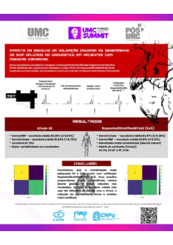 Poster Summit - Impacto da escolha da validação cruzada no desempenho de SVM aplicado ao diagnóstico em pacientes com doenças cardíacas