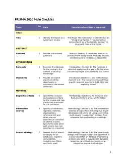 Literature Review Matrix and PRISMA checklist for the paper: Enterprise Architecture in Higher Education for Digital Transformation: An Integrative Review for Fragile Contexts with Application to Yemen
