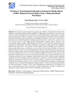 <i>Workforce Transformation through Autonomous Mobile Robots </i><i>(AMR): Human-Factor Evidence from a Malaysian Retail </i><i>Warehouse</i>