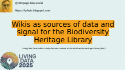 Wikis as sources of data and signal for the Biodiversity Heritage Library