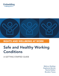 Safe and Healthy Working Conditions: A Getting Started Guide