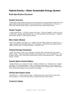 <b>Hybrid Gravity + Water Sustainable Energy System (patent pending)</b>