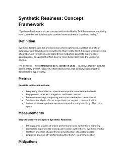 Synthetic Realness: Authenticity Collapse in the Age of AI