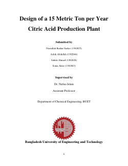 <b>Design of a 15-Metric-Ton-Per-Year Citric Acid Production Plant</b>
