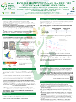 EXPLORING THE IMPACT OF CLIMATE CHANGE ON FOOD INSECURITY AND HEALTH IN RURAL GHANA