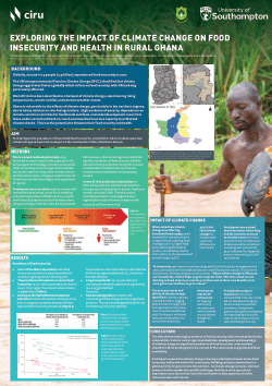 Exploring the impact of climate change on food insecurity and health in rural Ghana