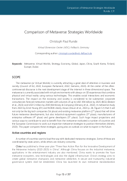 Comparison of Metaverse Strategies Worldwide
