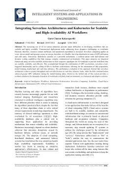 <b>Integrating Serverless Architectures and Kubernetes for Scalable </b><b>and High-Availability AI Workflows</b>
