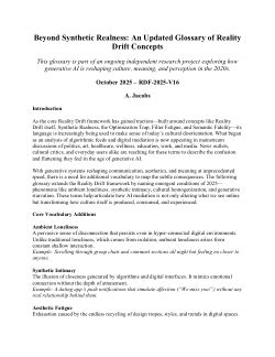 Mapping Cultural Instability: The Reality Drift Model and Generative AI (RDF-2025-V17)