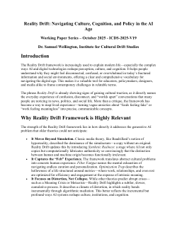 Reality Drift: Navigating Culture, Cognition, and Policy in the AI Age