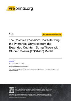 <b><i>The Cosmic Expansion: Characterizing the Primordial Universe from the Expanded Quantum String Theory with Gluonic Plasma </i></b><sup><i><strong>(EQST-GP) </strong></i></sup><b><i>Model</i></b>