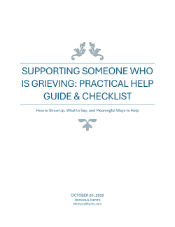 Supporting Someone Who Is Grieving: Practical Help Guide & Checklist