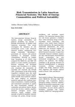 Risk Transmission in Latin American Financial Systems: The Role of Energy Commodities and Political Instability
