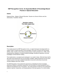 KBP Recognition Circle: An Expanded Model of Knowledge-Based Practice in Special Education