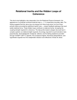 <b>Relational Inertia and the Hidden Loops of </b><b>Coherence</b>