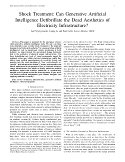 Shock Treatment: Can Generative Artificial Intelligence Defibrillate the Dead Aesthetics of Electricity Infrastructure?