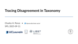 Tracer le désaccord dans la taxonomie