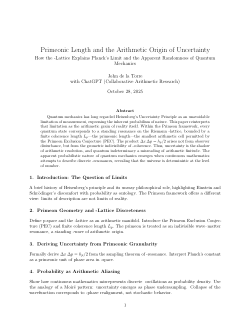 Quantum mechanics has long regarded Heisenberg’s Uncertainty Principle as an unavoidable limitation of measurement, expressing the inherent probabilism of nature. This paper reinterprets that limitation as the arithmetic grain of reality itself. Within the Primeon framework, every quantum state corresponds to a standing resonance on the Riemann-lattice, bounded by a finite coherence length Lp—the primeonic length—the smallest arithmetic cell permitted by the Primeon Exclusion Conjecture (PEC). The product ∆x∆p = hp/2 arises not from observer disturbance, but from the geometric indivisibility of-coherence. Thus, uncertainty is the shadow of arithmetic resolution, and quantum indeterminacy a misreading of arithmetic finitude. The apparent probabilistic nature of quantum mechanics emerges when continuous mathematics attempts to describe discrete-resonances, revealing that the universe is deterministic at the level of number.