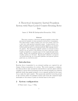 <b>A Theoretical Asymmetric Inertial Propulsion System with Phase-locked Counter-rotating Rotor Sets</b>