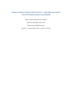 Ambience Violence Indicator (AVI): Version 2 – Legal Alignment and the Axis of Concealment (Seven‑Layer Model)