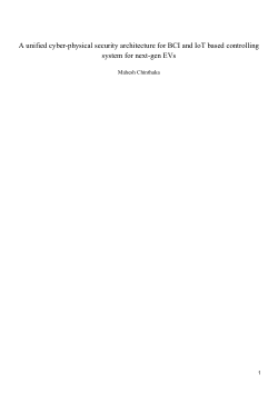 A unified cyber-physical security architecture for BCI and IoT based controlling system for next-gen EVs