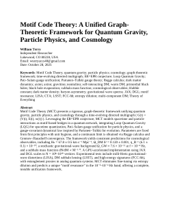 Motif Code Theory: A Unified Graph-Theoretic Framework for Quantum Gravity, Particle Physics, and Cosmology