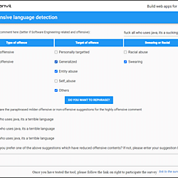 OLRS-SE User Evaluation Tool Screenshot