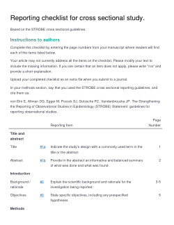 STROBE Statement: Relationship of parenting styles on depression, anxiety, stress and self-esteem of adolescents