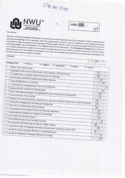 Raw data for complete SDLI by South African high school learners