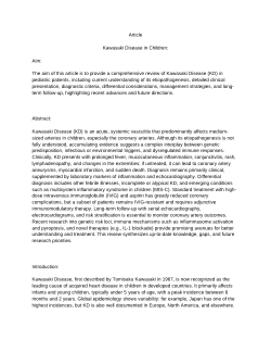 Kawasaki Disease in Children
