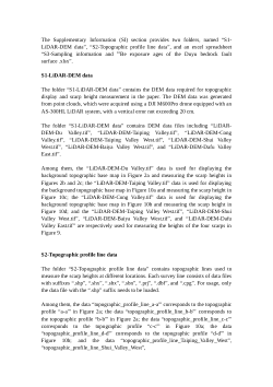 Supplementary Information of <b>A penultimate great earthquake revealed by </b><b><i>in situ</i></b><b> cosmogenic </b><sup><strong>10</strong></sup><b>Be dating of the bedrock fault surface on the Huashan Piedmont Fault (Central China)</b>