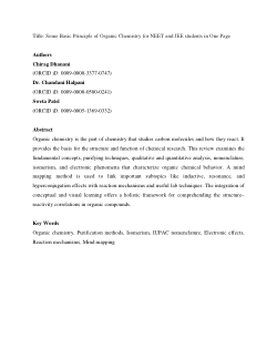 Some Basic Principle of Organic Chemistry for NEET and JEE students in One Page