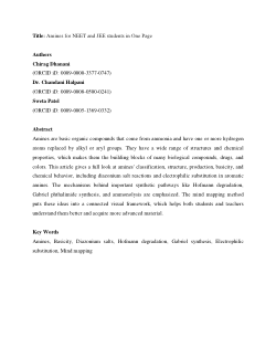 AMINES for NEET and JEE students in One Page